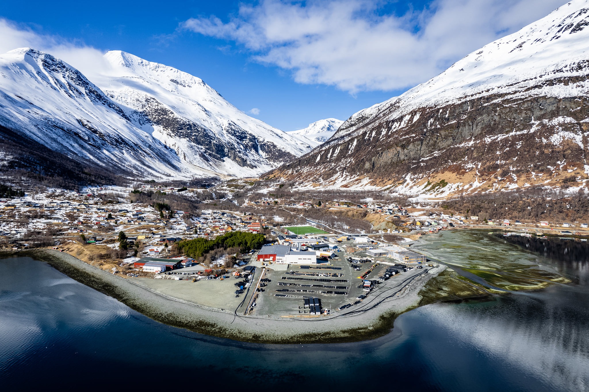 Dronebilde fra Furuflaten